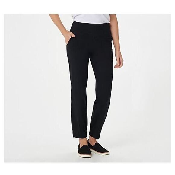 WOMEN WITH CONTROL NEW $47 Tummy Control Everyday Cuff Ankle‎ Pant Black XXST - Picture 1 of 2